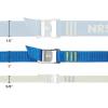 imageNRS 1quot Heavy Duty Tie Down Strap  2 Pack Iconic Blue 12ft  Cargo Roof Rack Strap for Vehicle Trailer Kayak Moving  500 lbs Working Load  1500 lbs Breaking Strength