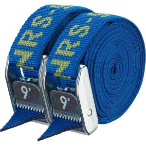 imageNRS 1quot Heavy Duty Tie Down Strap 2 Pack  Iconic Blue 9ft  Cargo Roof Rack Strap for Vehicle Trailer OutdoorIconic Blue